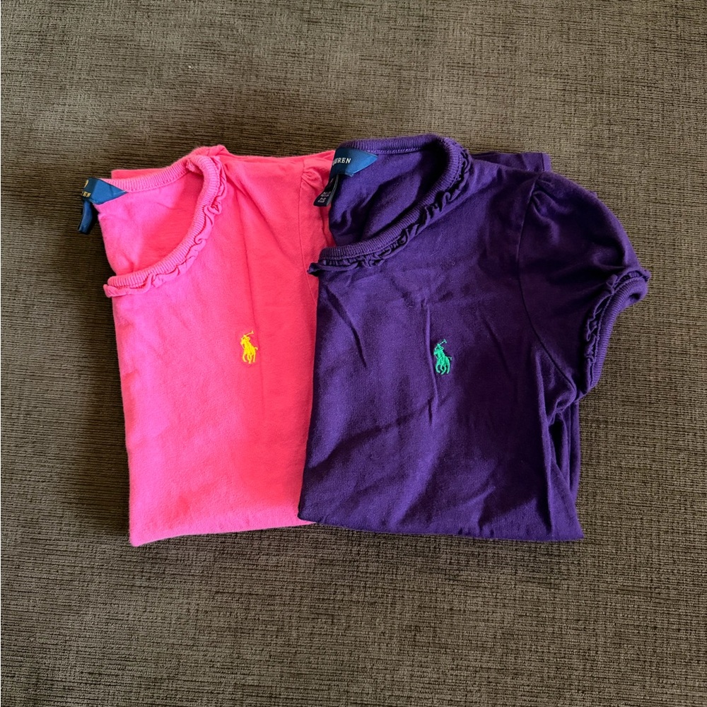 Polo by Ralph Lauren Kids' Pink and Purple Tees